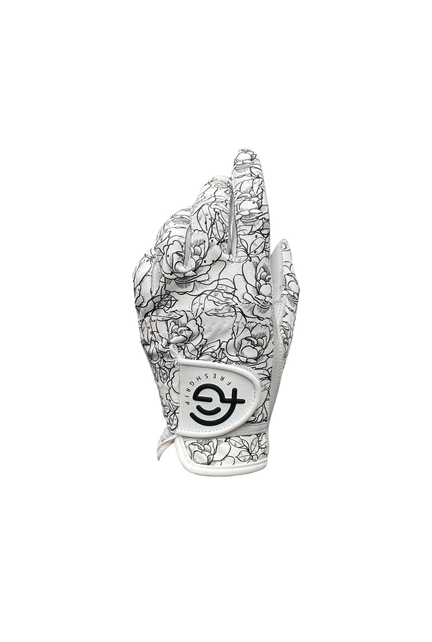 Black and White Floral Golf Glove