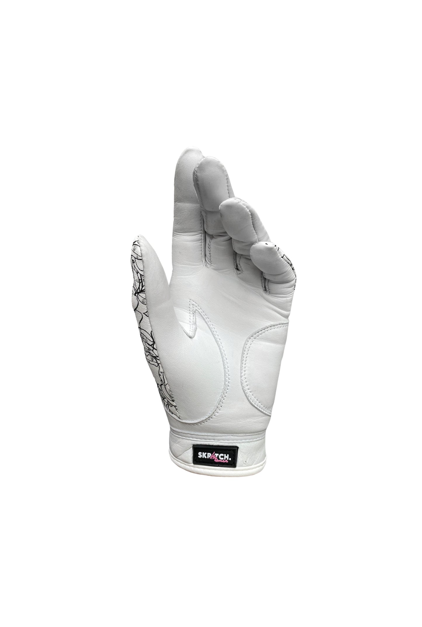 Black and White Floral Golf Glove