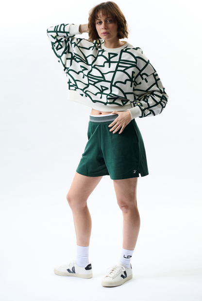 Layup Cropped Crew Neck Sweatshirt