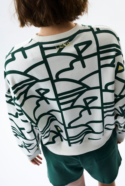 Layup Cropped Crew Neck Sweatshirt